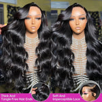 Load image into Gallery viewer, 13X6 Body Wave Lace Front Wigs Human 26 Inch 13X6 Natural Black Body Wave Wigs
