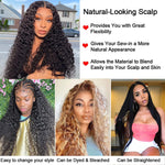 Load image into Gallery viewer, Deep Wave Lace Front Wigs Human Hair 180% Density Brazilian Human Hair Wig with Baby Hair Pre Plucked Natural Hairline Wigs for Black Women (16 Inch, 13X4 Deep Wave Wig)
