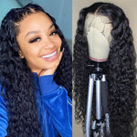 Load image into Gallery viewer, Deep Wave Lace Front Wigs Human Hair 180% Density Brazilian Human Hair Wig with Baby Hair Pre Plucked Natural Hairline Wigs for Black Women (16 Inch, 13X4 Deep Wave Wig)
