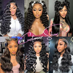 Load image into Gallery viewer, 13X6 Body Wave Lace Front Wigs Human 26 Inch 13X6 Natural Black Body Wave Wigs
