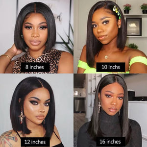 Bob Wig Brazilian Hair Lace Front Human Hair Wigs Short Bob Wig Pre Plucked