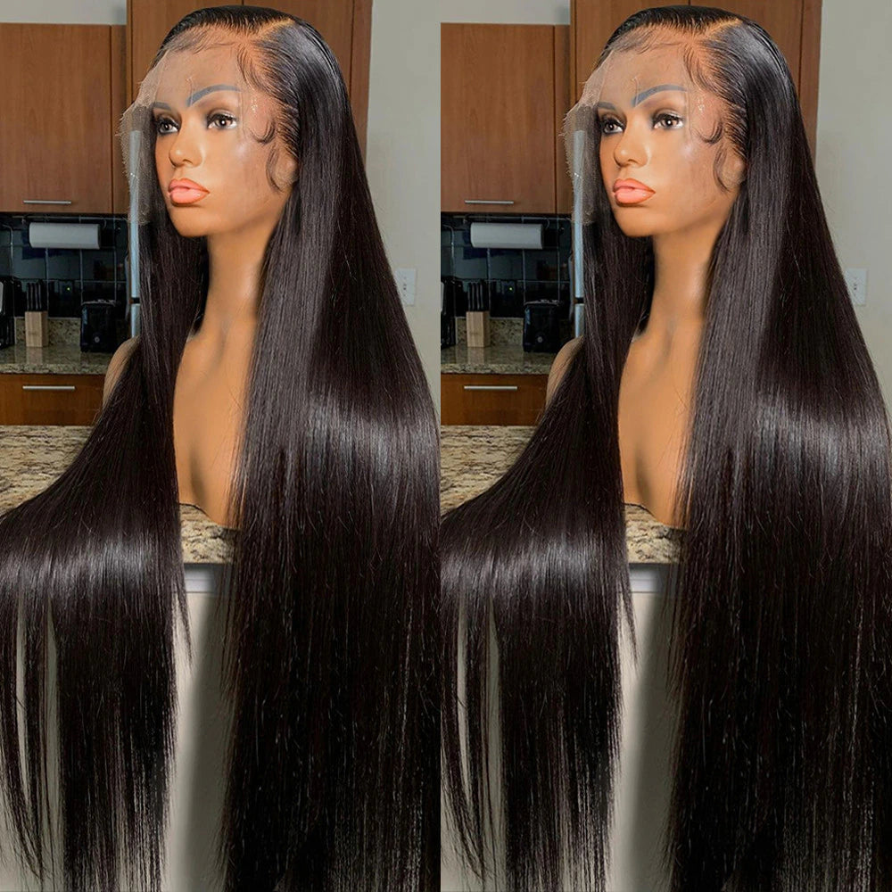 Glueless Preplucked Human Hair Wigs Ready To Wear And Go Brazilian Bone Straight 13x4