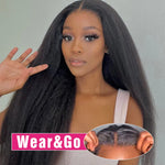 Load image into Gallery viewer, Kinky Straight 13x6 HD Lace Frontal Wig Human Hair Brazilian Glueless Pre plucked
