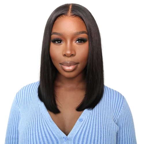 Glueless Human Hair Wig Bob Malaysian Straight Short Bob 6x4