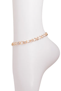 RHINESTONE CHAIN ANKLET