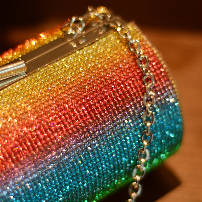 Rainbow Rhinestone Purse