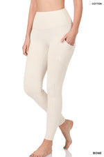 Load image into Gallery viewer, BETTER COTTON WIDE WAISTBAND POCKET LEGGINGS
