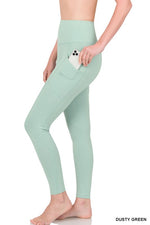 Load image into Gallery viewer, BETTER COTTON WIDE WAISTBAND POCKET LEGGINGS
