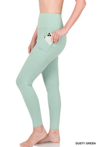 BETTER COTTON WIDE WAISTBAND POCKET LEGGINGS