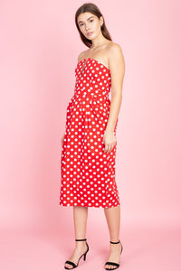 Polka dot tube dress