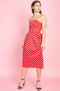 Polka dot tube dress