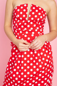 Polka dot tube dress