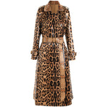 Load image into Gallery viewer, Vintage Leopard Trench Jacket
