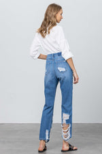 Load image into Gallery viewer, HIGH RISE STRAIGHT JEANS
