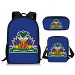 Load image into Gallery viewer, Children School Bags Haitian&#39;s Print  3pcs/set School Bag for Kids School Bagpack/Teenagers Book Bags Set .
