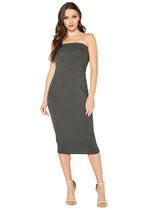 Load image into Gallery viewer, Bellatrix Tube Top Bodycon Midi Dress
