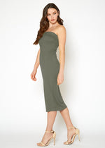 Load image into Gallery viewer, Bellatrix Tube Top Bodycon Midi Dress
