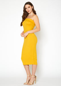 Bellatrix Tube Top Bodycon Midi Dress