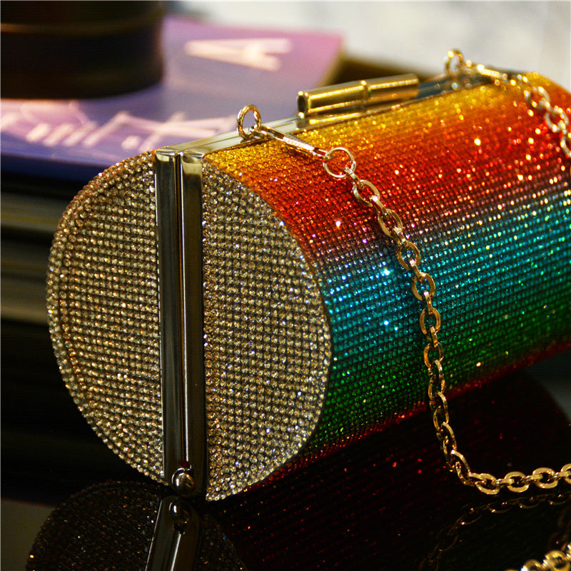 Rainbow Rhinestone Purse