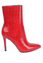 Load image into Gallery viewer, Pu High Heeled Ankle Boot
