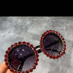 Load image into Gallery viewer, Round Sunglasses Women Vintage Crystal Mix Rhinestone
