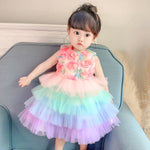 Load image into Gallery viewer, Summer Sequin Big Bow Baby Girl Dress
