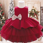 Load image into Gallery viewer, Summer Sequin Big Bow Baby Girl Dress
