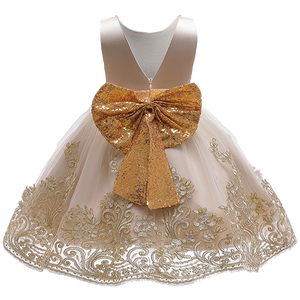 Summer Sequin Big Bow Baby Girl Dress