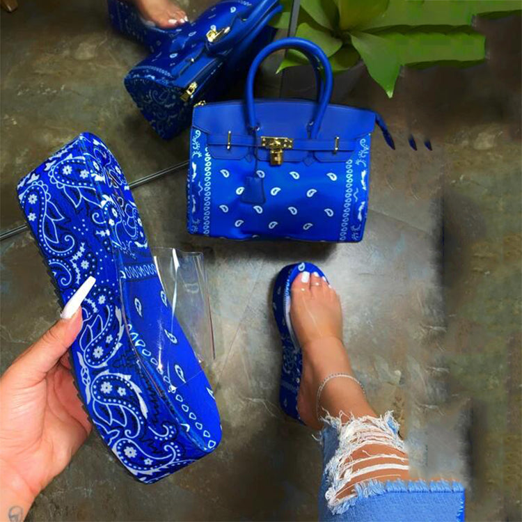 Bandana matching purse and shoes