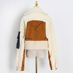 Load image into Gallery viewer, Patchwork Denim Lambswool Jacket
