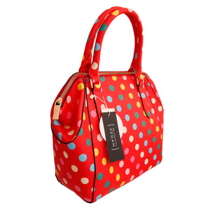 Turquoise Polka Dot Handbag Set