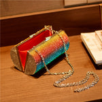 Load image into Gallery viewer, Rainbow Rhinestone Purse
