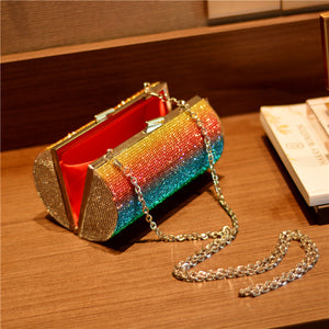 Rainbow Rhinestone Purse