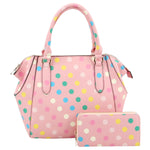 Load image into Gallery viewer, Turquoise Polka Dot Handbag Set
