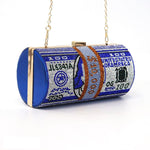 Load image into Gallery viewer, Royal Blue Bling Rolled Clutch
