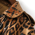 Load image into Gallery viewer, Vintage Leopard Trench Jacket
