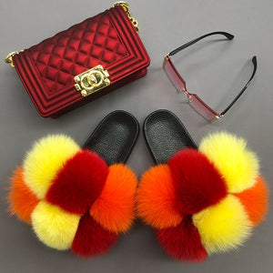 Matching Handbag with Slippers