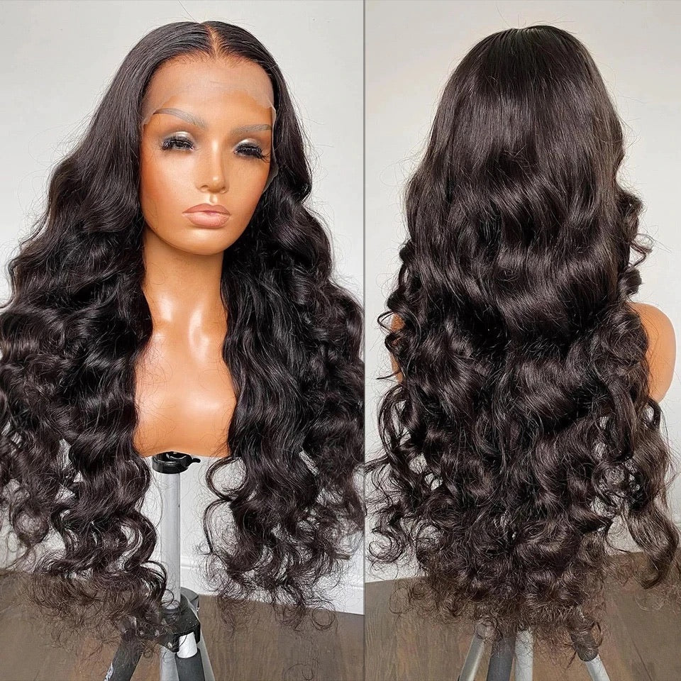 Hot sale transparent lace front wigs for black/360 lace