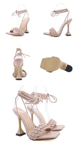 Load image into Gallery viewer, FASHION HEELS SANDALS
