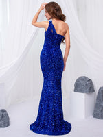 Load image into Gallery viewer, Sparkle Sequins Maxi Dress Stretch Split Sleeveless Dress
