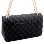 Load image into Gallery viewer, Small Black Quilted Jelly Crossbody Bag
