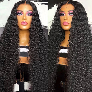 Deep Wave Lace Frontal Wig Hd Curly Human Hair Wigs