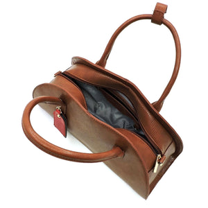 Brown Leather Half Moon Bag