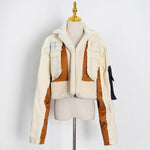 Load image into Gallery viewer, Patchwork Denim Lambswool Jacket
