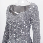 Load image into Gallery viewer, Long Sleeve Sequin Maxi Dress
