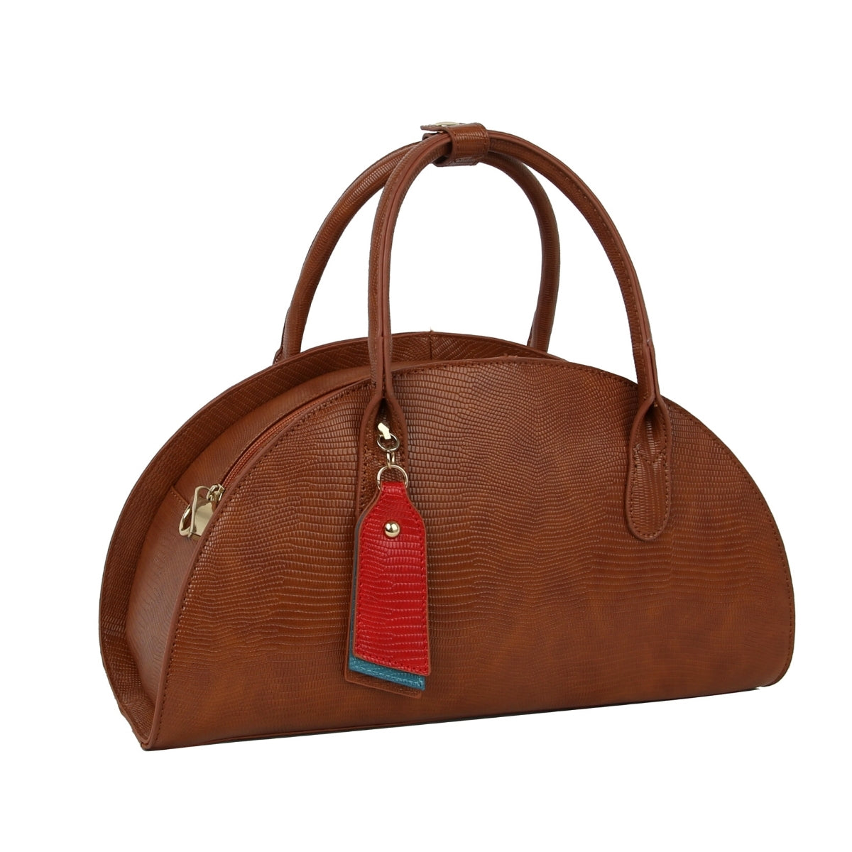 Brown Leather Half Moon Bag