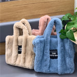 Load image into Gallery viewer, Designer Faux Fur Tote Bag
