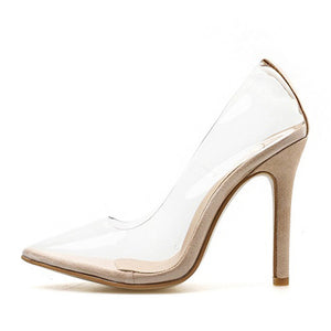 PVC transparent Women Pumps Shoes