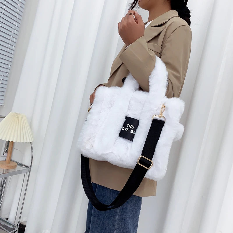 Designer Faux Fur Tote Bag