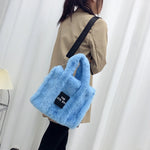 Load image into Gallery viewer, Designer Faux Fur Tote Bag
